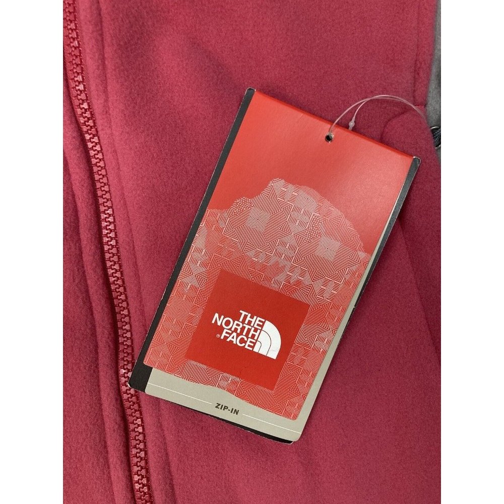 *New The North Face Khumbu Jacket Womens Size Sm Pink Slate Gray Fleece Zip In - Picture 4 of 11
